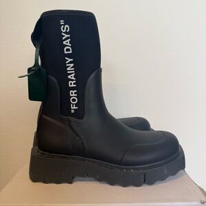 Off-White Black Winter & Rain Boots